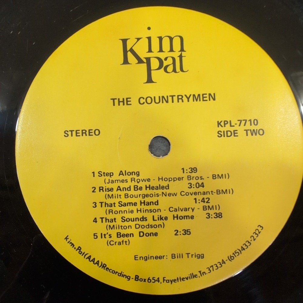 The Countrymen Self Titled Vinyl LP Kim-Pat KPL-7710 Southern‎ Gospel Tennessee - Picture 4 of 6